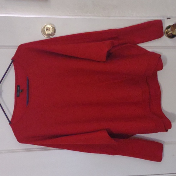 Eileen Fisher | Ballet Neck Merino Jersey High-Low Sweater Top - Picture 5 of 6